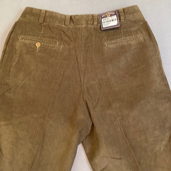 Bills Khakis Corduroy Pants Mens 34 Unhemmed Pleated Front Standard Fit Flaw - Picture 8 of 16